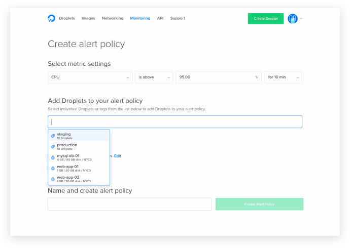 Quickly set up alerts for peace of mind
